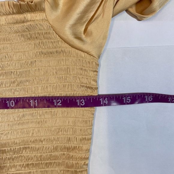 NWT J Crew Squareneck Smocked Featherweight Satin Cropped Top!!! - Picture 2 of 3